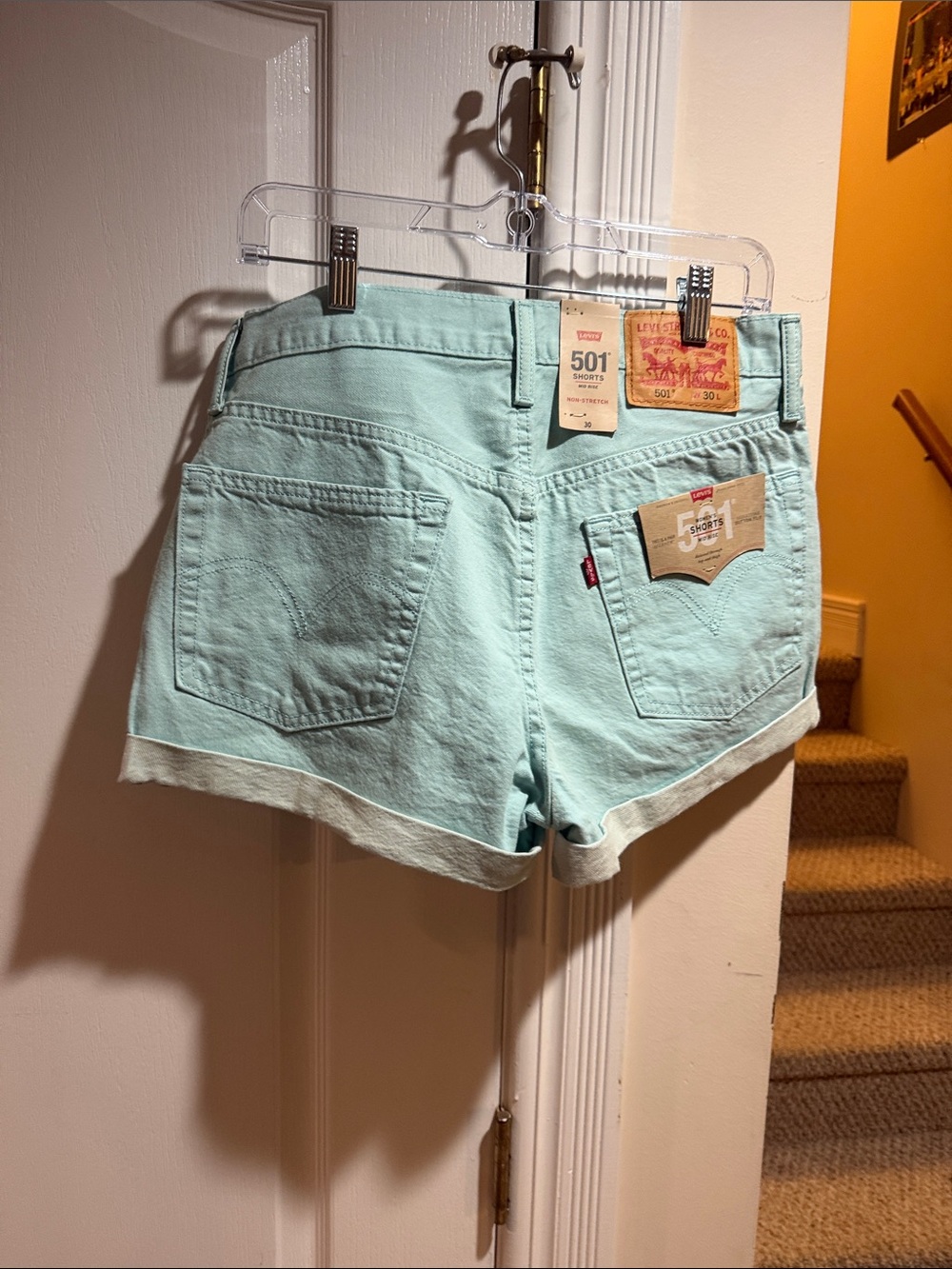 Levi's 501 (30) Cutoff Denim Shorts in Mint